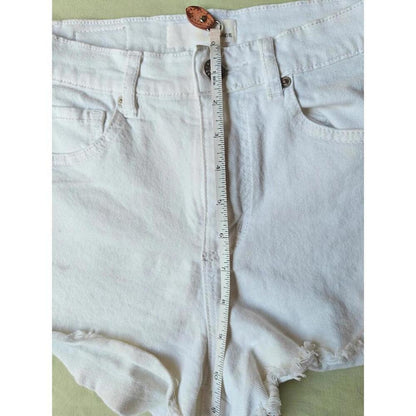 Garage White Retro High Rise Denim Shorts Size 5