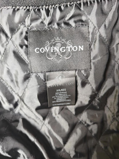 Covington Men’s Full Zip Wool Jacket Black Warm Casual Outerwear Size XXL