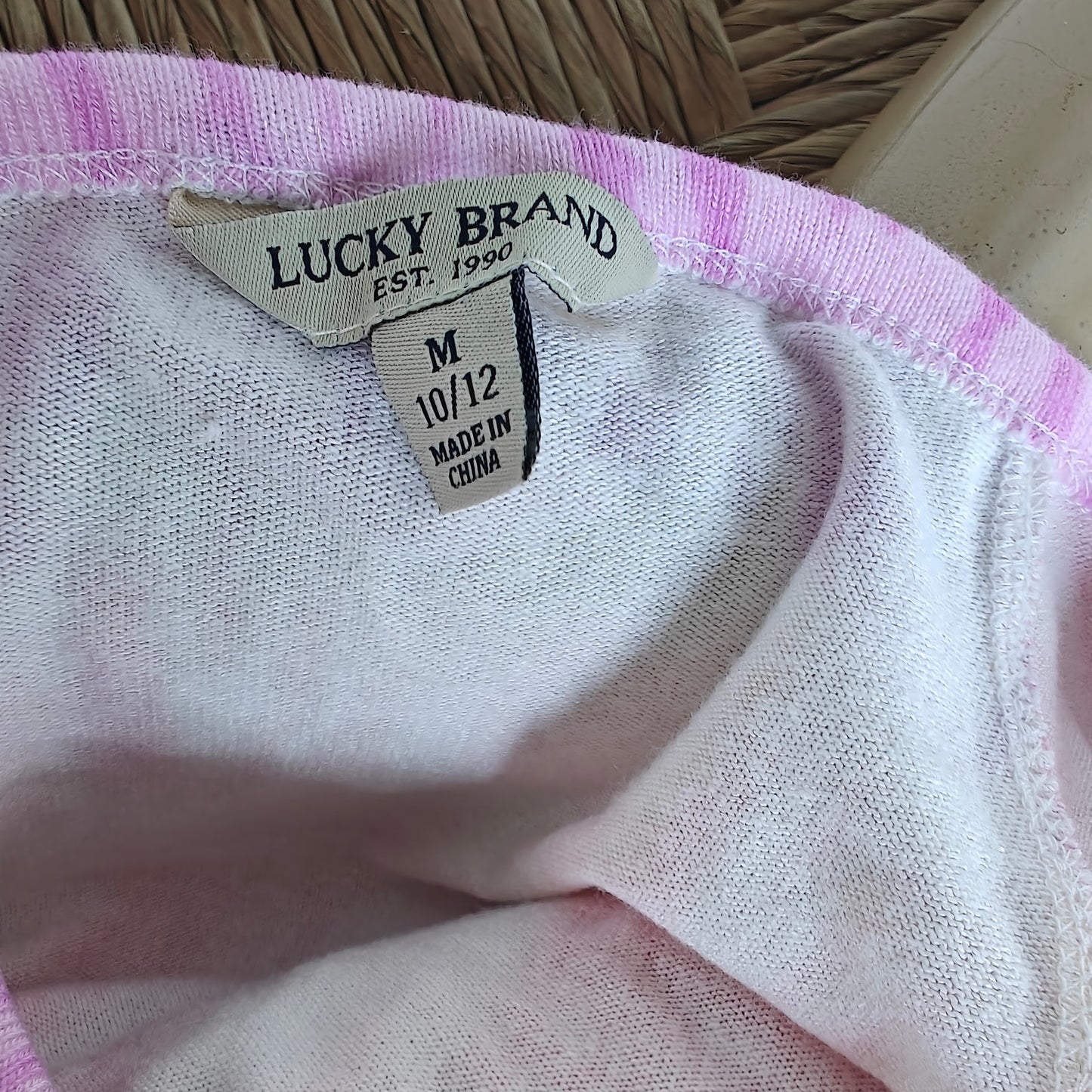 Lucky Brand Girls Tie-Dye Sweatshirt Pink/Purple M (10/12)
