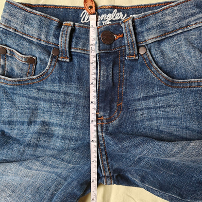 Wrangler Retro Boys Jeans 8 Slim Relaxed Bootcut Blue Denim Western