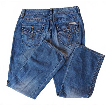 Calvin Klein Straight Leg Mid Rise Jeans - Size 10