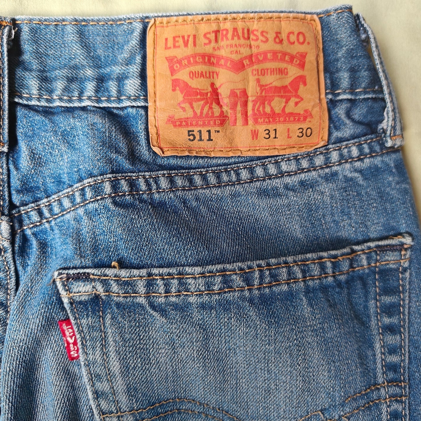 Levi’s 511 Slim Fit Jeans Men’s 31x30 Light Wash Denim Classic Style