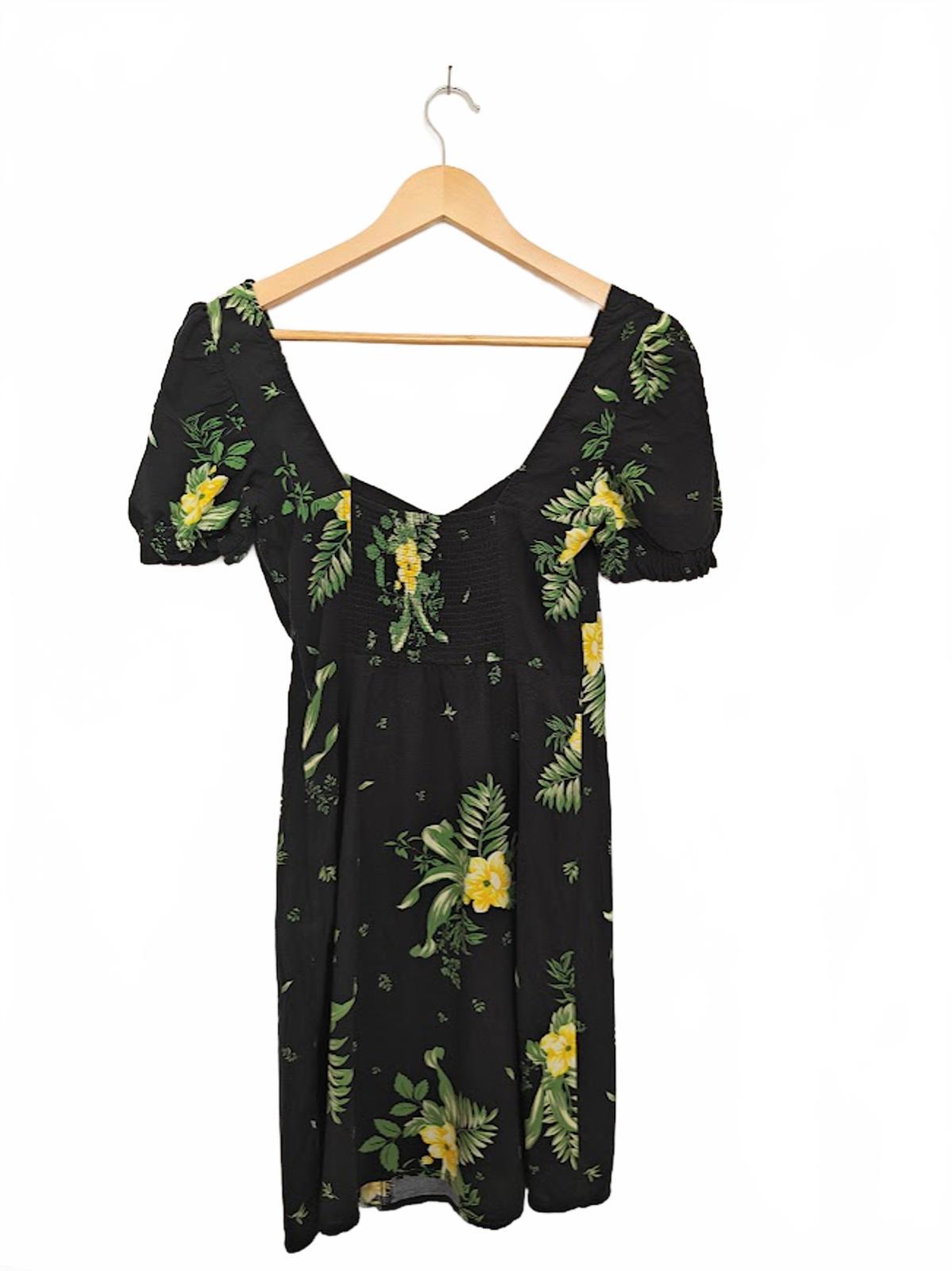 UO Cassia Black Floral Mini Dress – Size S