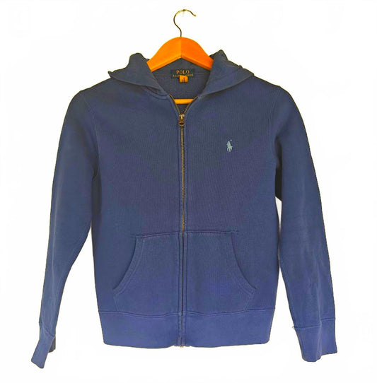Polo Youth Zip Up Hoodie in Royal - Size M
