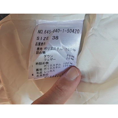 Platine Faux Fur Collar Belted Coat Champagne Gold Satin Women’s M