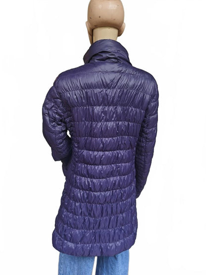 Laundry Gray Reversible Quilted Long Puffer Coat
