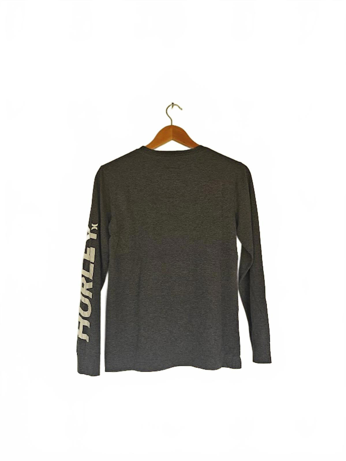 Hurley Boys Gray Long Sleeve Logo T-Shirt Size M
