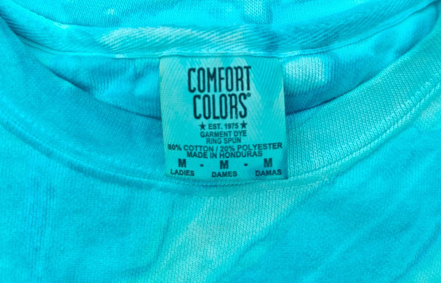 San Diego California Tie Dye Sweatshirt Pullover Aqua White Ladies M