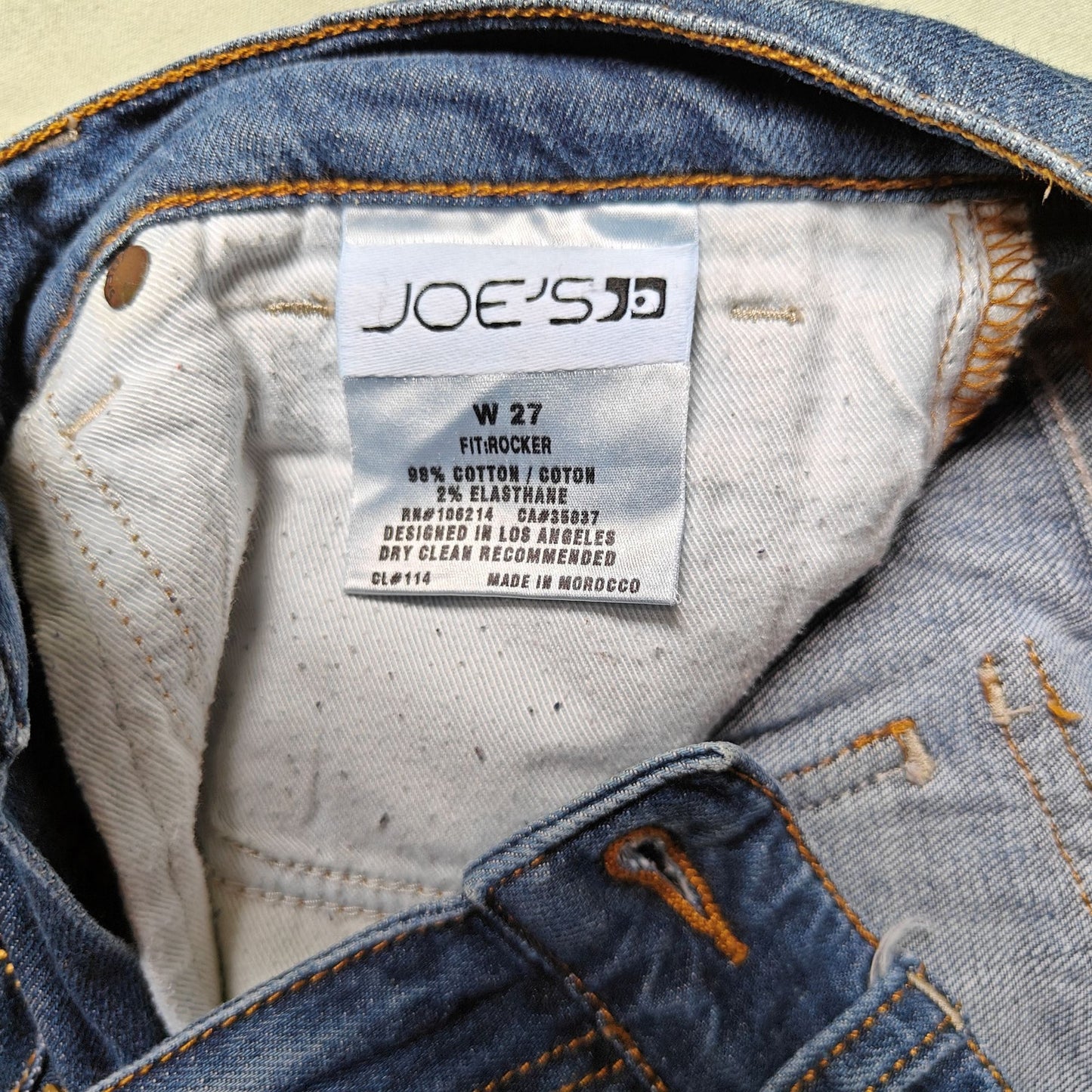 Joe’s Jeans Rocker Bootcut Women’s Size 27 Blue Denim Flap Pocket Stretch