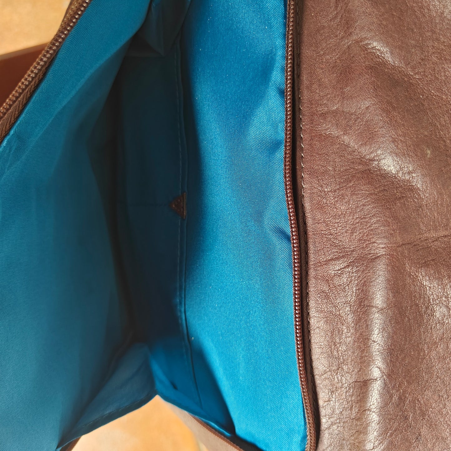 Solo Leather Tote Bag Brown Shoulder Work Laptop Carryall with Front Pocket