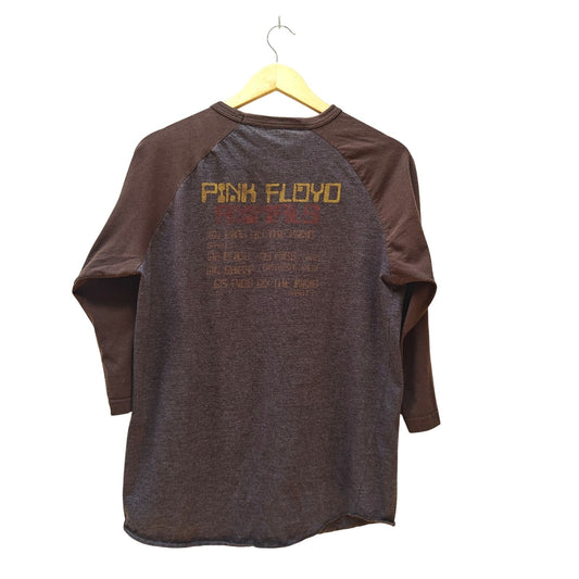 Pink Floyd “Animals” Pig Raglan Baseball Tee Brown/Heather 3/4 Sleeve Concert Graphic (Est. Men’s L)