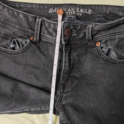 American Eagle Kick Boot Stretch Jeans Women’s Size 10 Long Black Denim Pants