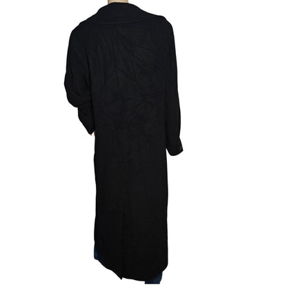 Vintage John Weitz Cashmere & Lambswool Long Black Coat Women’s 16