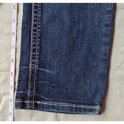 LA Idol USA Jeans Sz 15 W31 L31 Rhinestone Skinny Dark Wash Stretch