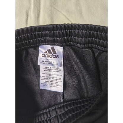 Adidas Toddler Track Pants 18M Black Red 3-Stripes Tricot Elastic Waist