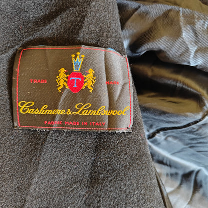 Vintage John Weitz Cashmere & Lambswool Long Black Coat Women’s 16