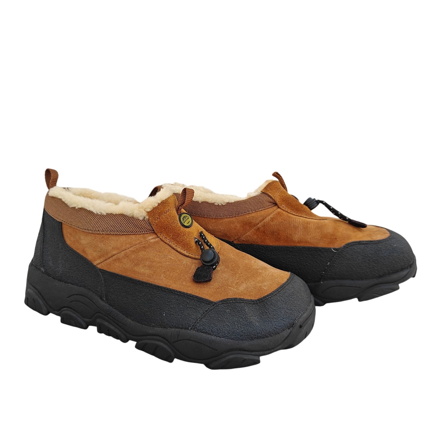 Cabela’s Shearling-Lined Suede Moc Slippers Shoes Brown Men’s 12M