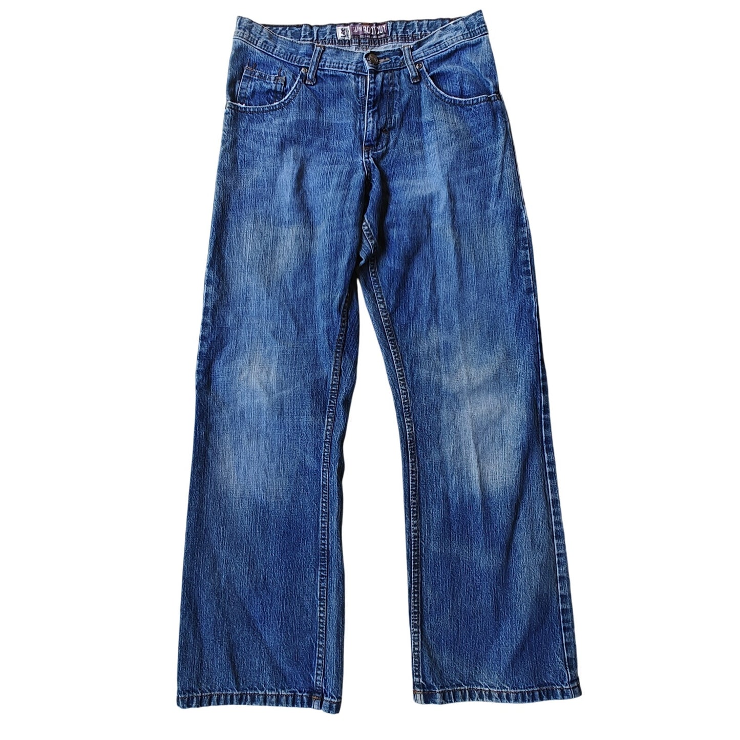 Lee Girls Adjustable Waist Relaxed Straight Jeans Size 16 Regular Blue