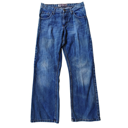 Lee Girls Adjustable Waist Relaxed Straight Jeans Size 16 Regular Blue