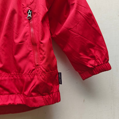 Baby GAP 3T Red Hooded Jacket Zip Pockets Rain Windbreaker