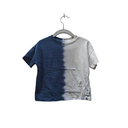 Baby Gap dip-dye pocket tee 12–18M blue/white toddler short sleeve