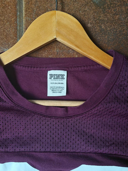 Pink Brand Burgundy Sports Jersey - Size S