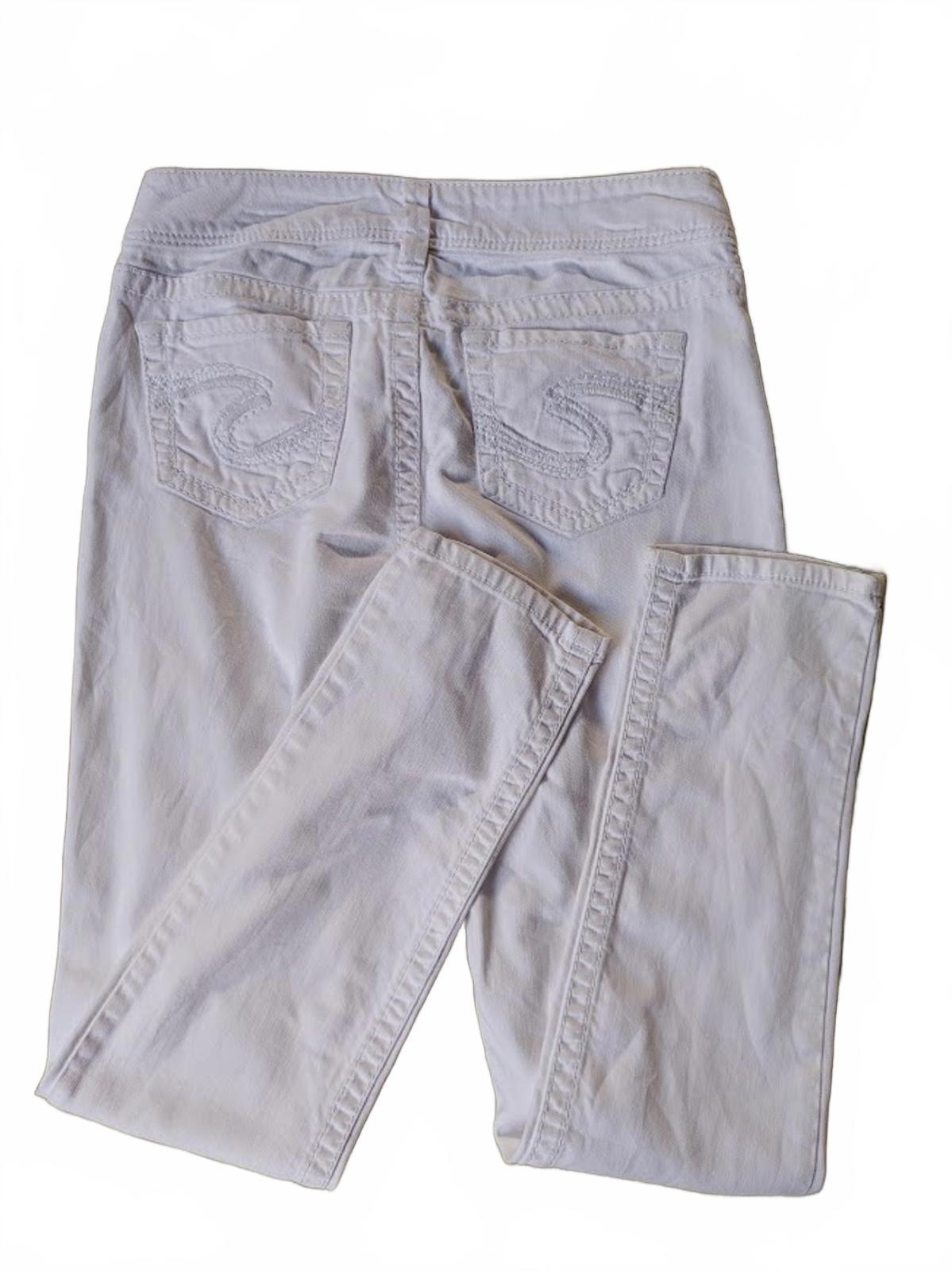 Silver Suki Skinny Jeans in White - Size 28/31