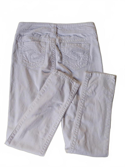 Silver Suki Skinny Jeans in White - Size 28/31