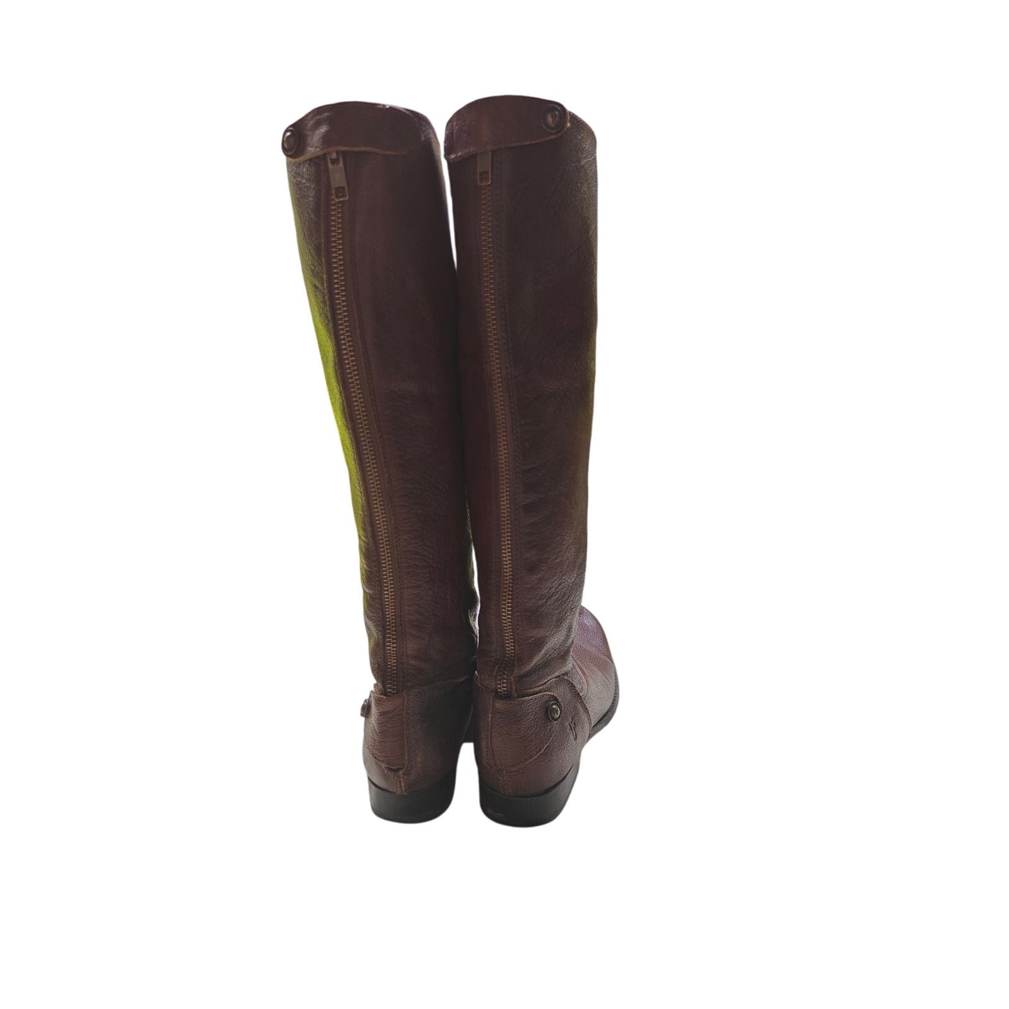 Frye Campus 14L Brown Leather Tall Boots Women’s Size 8B Iconic Pull-On Style