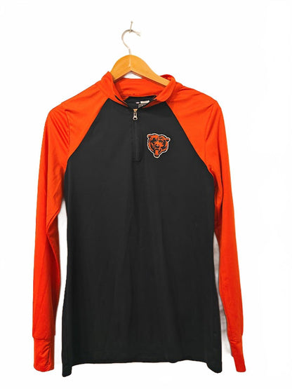 Chicago Bears NFL 1/4 Zip – Orange & Navy - Size L