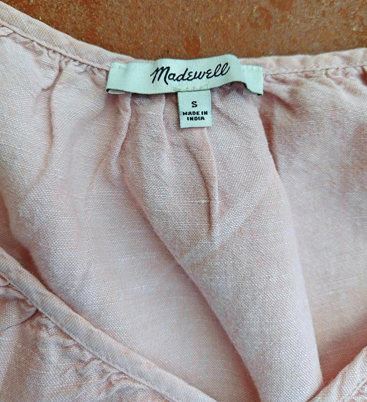 Light Pink Madewell Linen Lorelei Mini Dress
