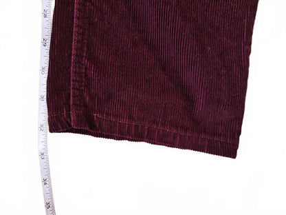 APC Burgundy Corduroy Straight Leg Pants - Size 30