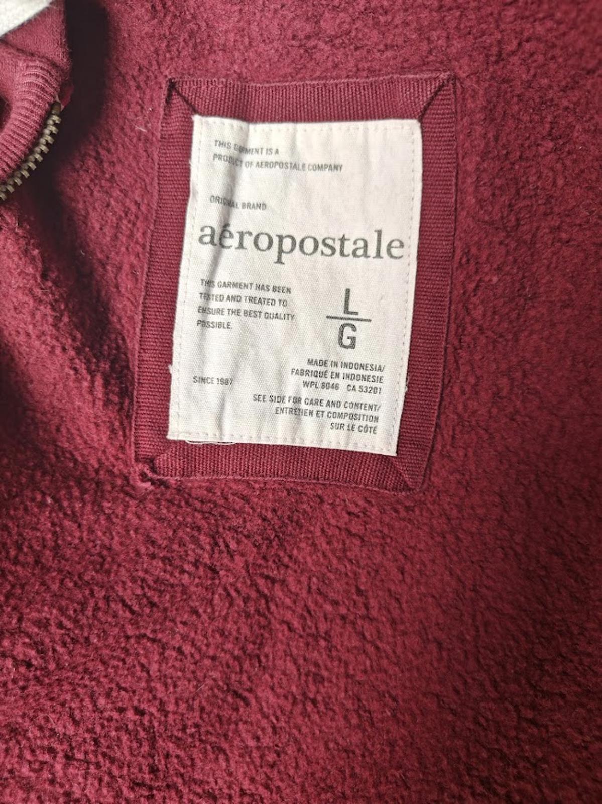Aeropostale Maroon Zip Up Hoodie Women’s Size L