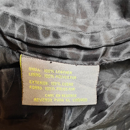 Kenneth Cole Reaction Black Leather Moto Jacket Women’s Large