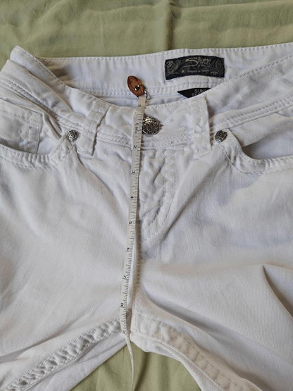 Silver Suki Skinny Jeans in White - Size 28/31