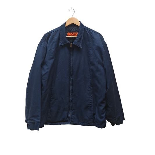 Vintage Red Kap Workwear Jacket XL RG Navy Blue Quilted Lining Made in USA
