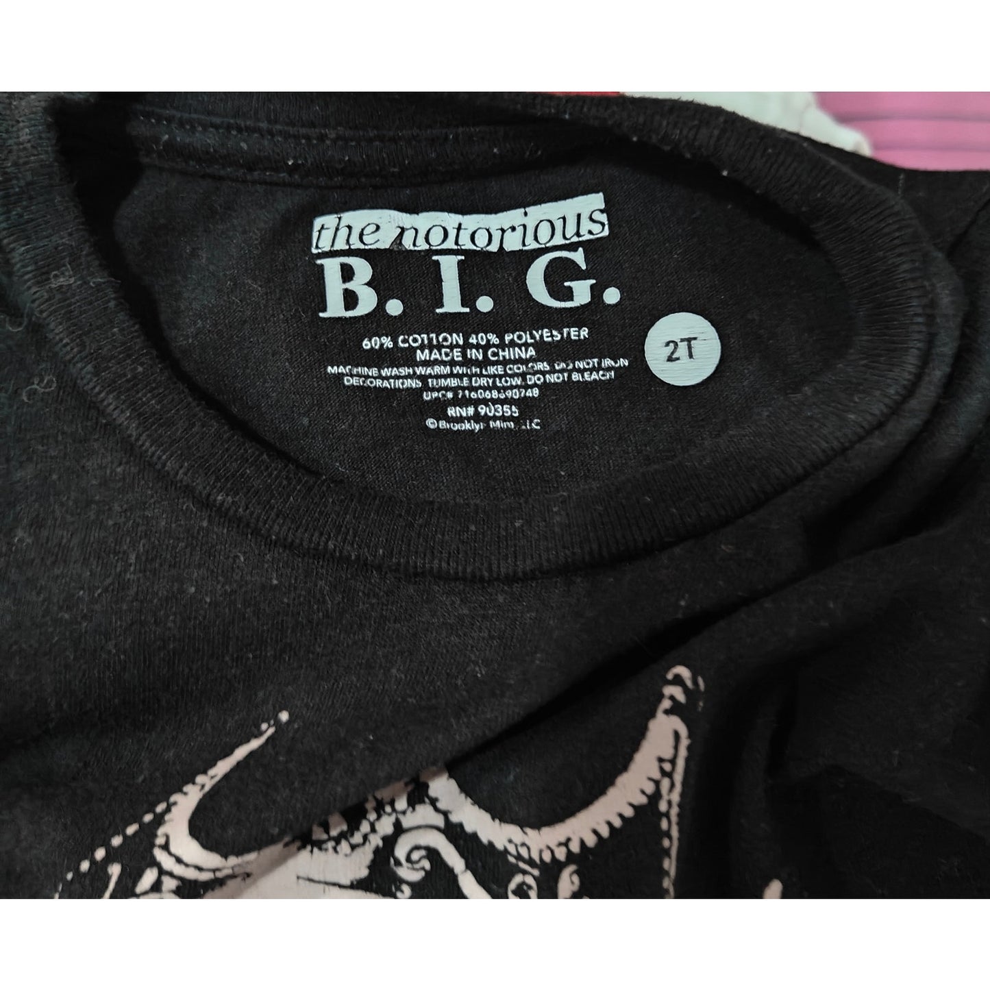 Notorious B.I.G. kids concert tee 2T black pink graphic tour shirt