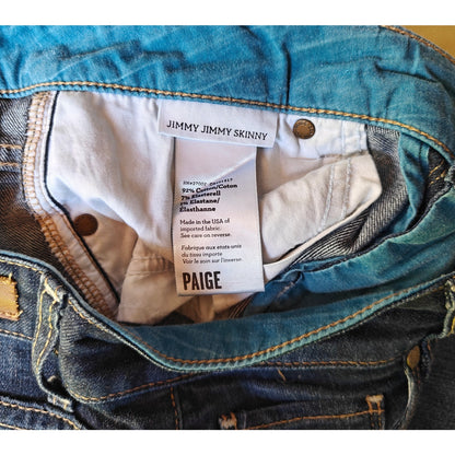 PAIGE Jimmy Jimmy Skinny Jeans Dark Wash Stretch Mid Rise