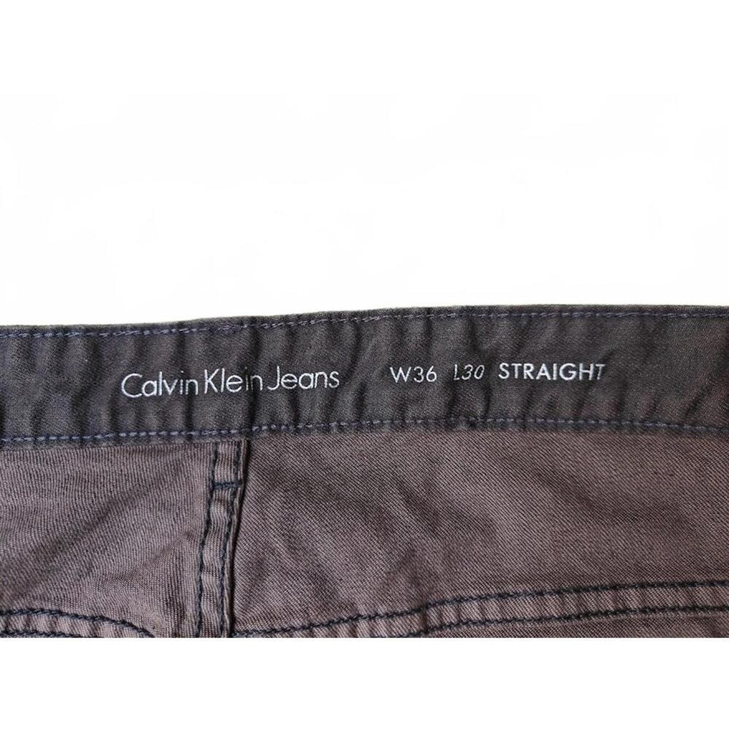 Calvin Klein Men's Straight Leg Gray Jeans - Size 36/30