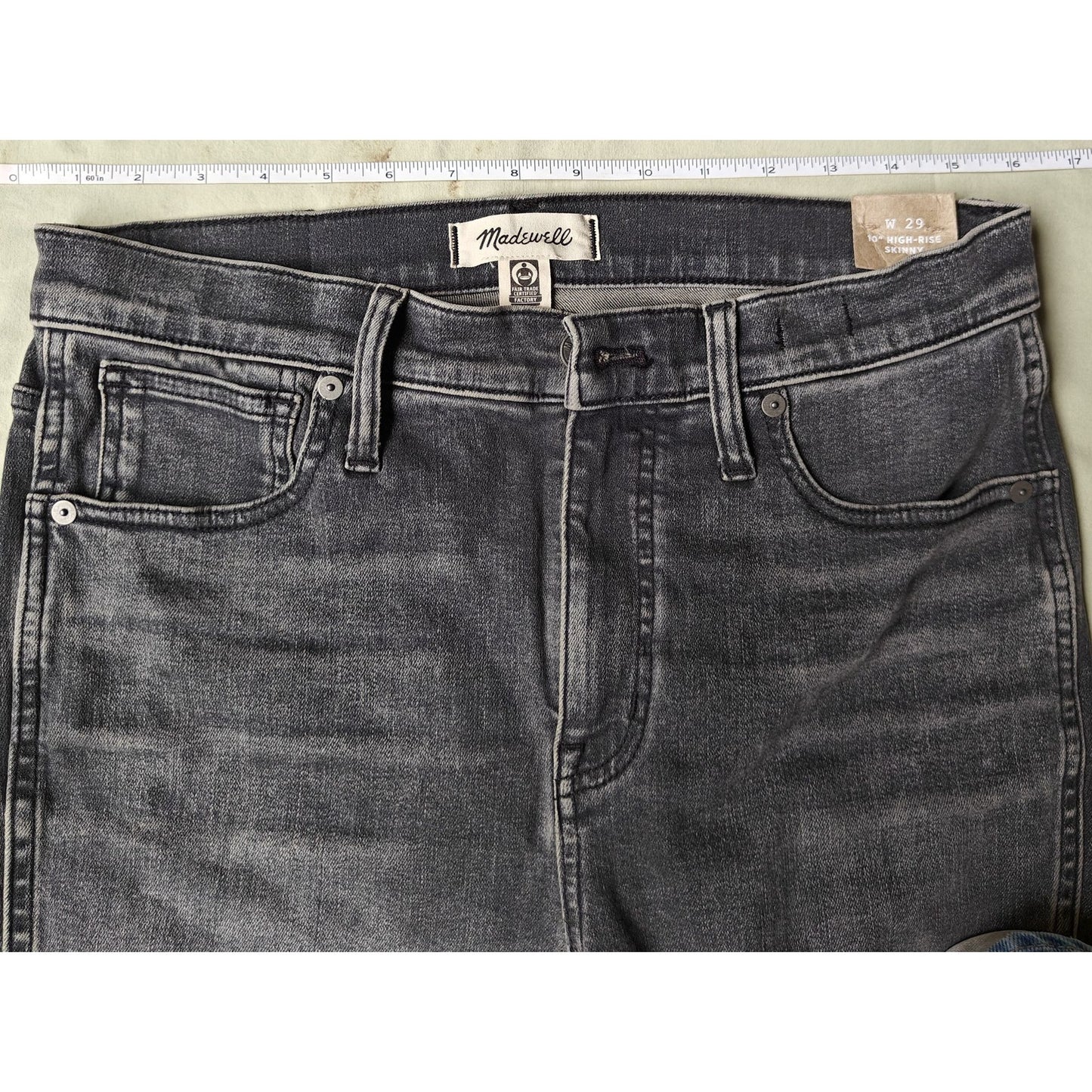 Madewell 10" High-Rise Skinny Jeans NWT – Washed Black/Gray Women’s W29 Stretch