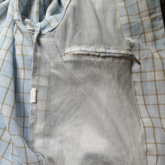 Hanil Men’s Lightweight Plaid Zip Jacket Mesh Lined Bomber Blue S (95)