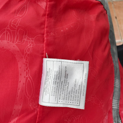 Ariat Plaid Softshell Field Jacket XS Gray Waterproof Zip Pockets Equestrian