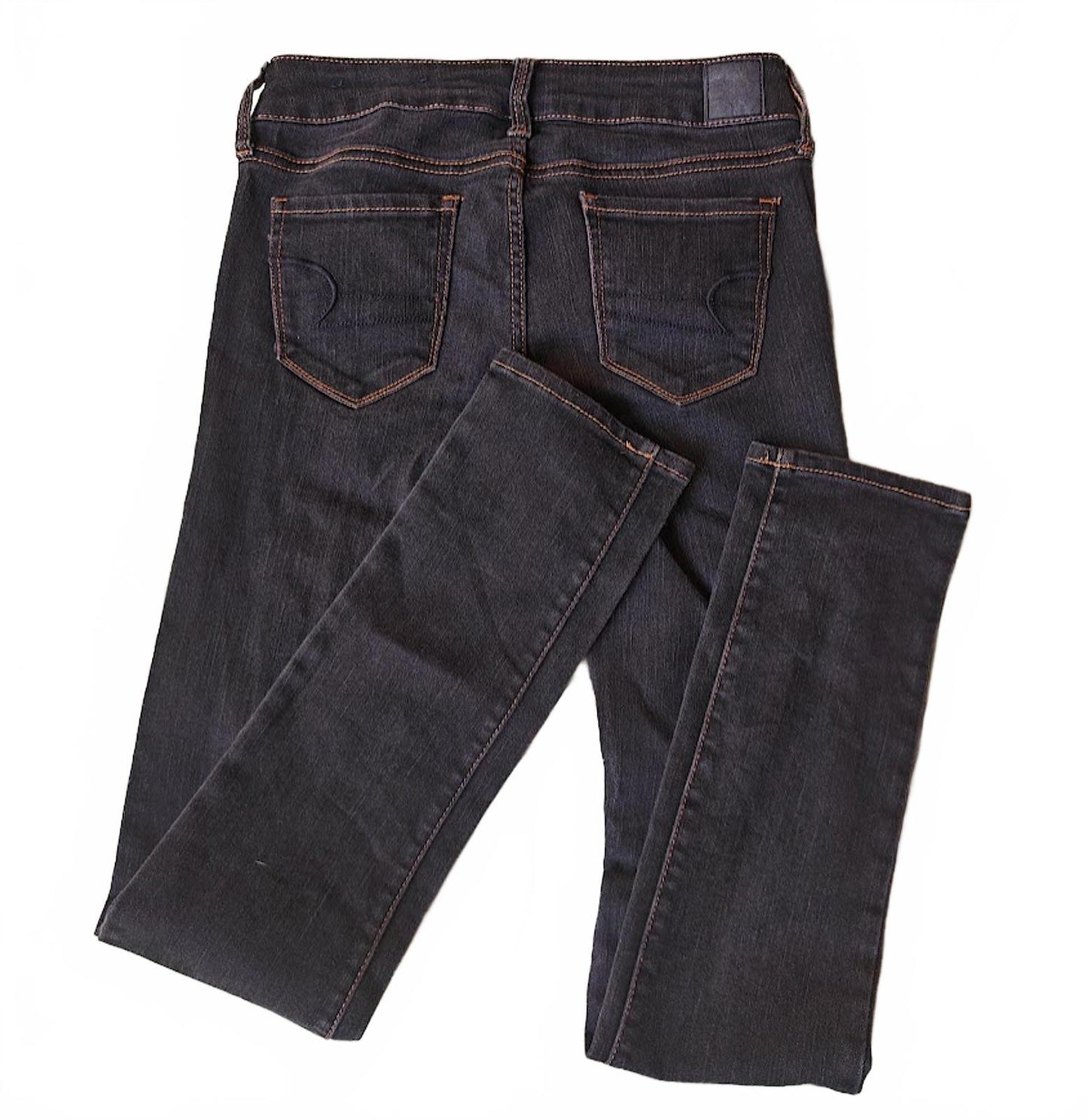 American Eagle Low Rise Skinny Stretch Jeans in Black - Size 2