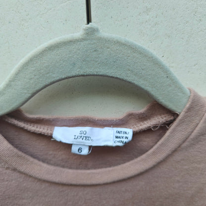 So Loved Kids Sweatshirt Size 6 Mauve Cherry Graphic Cozy Pullover