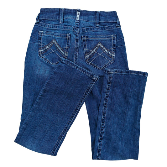Ariat R.E.A.L. Mid Rise Straight Jeans Women’s 26R Blue Denim