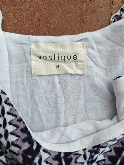 Vestique Slip Dress - Geometric Pattern - Size M
