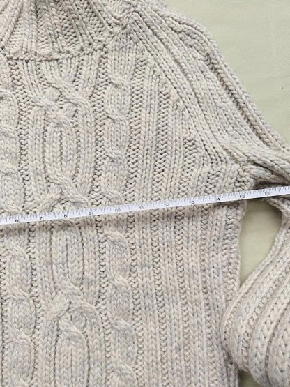 Vintage Abercrombie Cable Knit Wool Turtleneck Sweater Women’s
