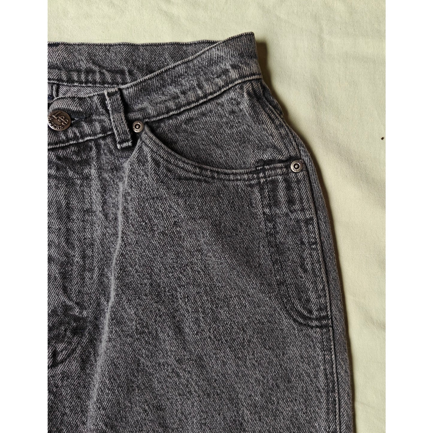 Lee Vintage High Rise Tapered Jeans Gray Wash 90s Mom Style Women’s 11