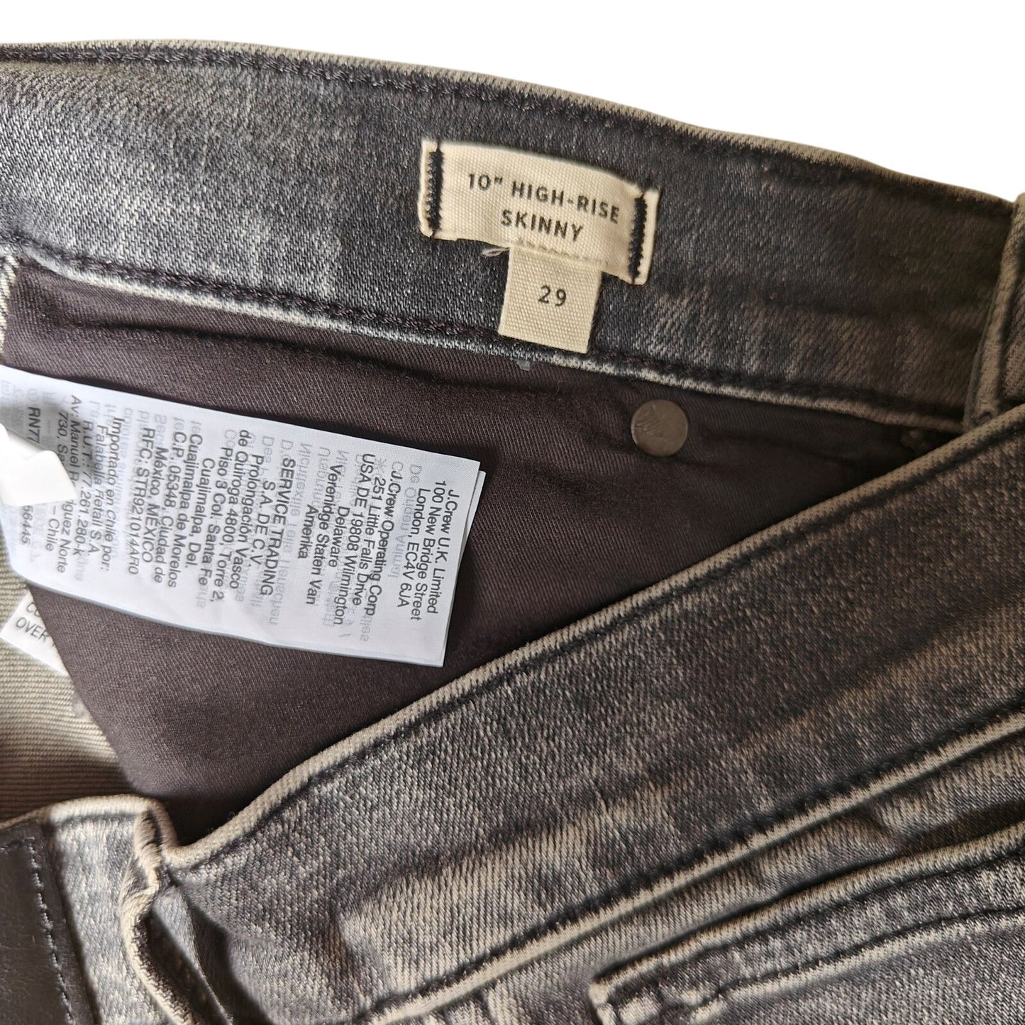 Madewell 10" High-Rise Skinny Jeans NWT – Washed Black/Gray Women’s W29 Stretch