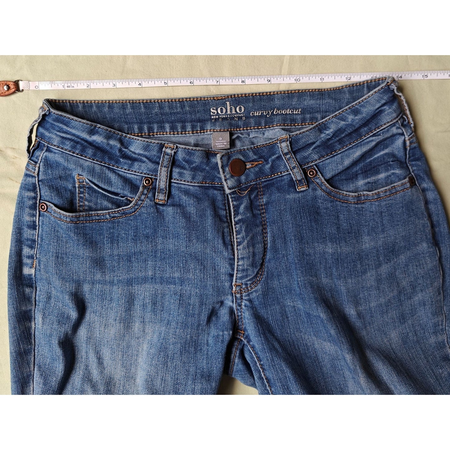 Soho Jeans Curvy Bootcut Medium Wash Stretch Denim Women’s Size 0